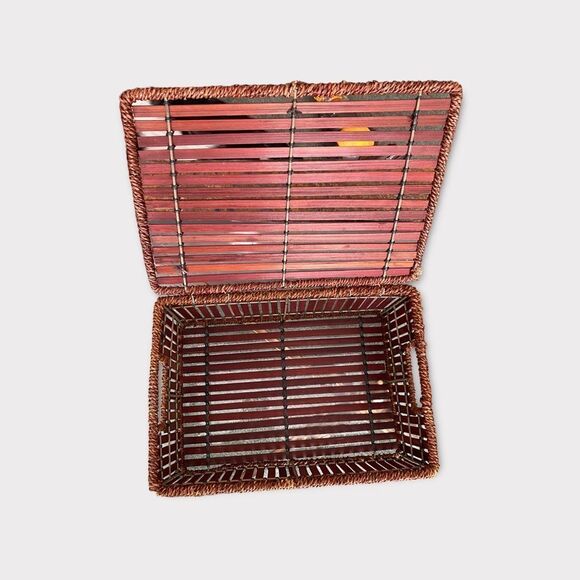 BROWN Rustic Basket Box - Picture 4 of 8